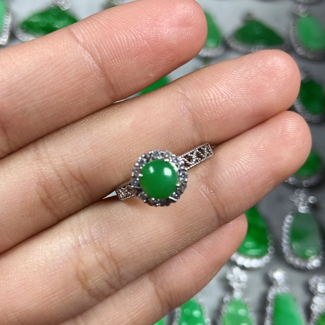 未镶嵌戒指翡翠蛋面