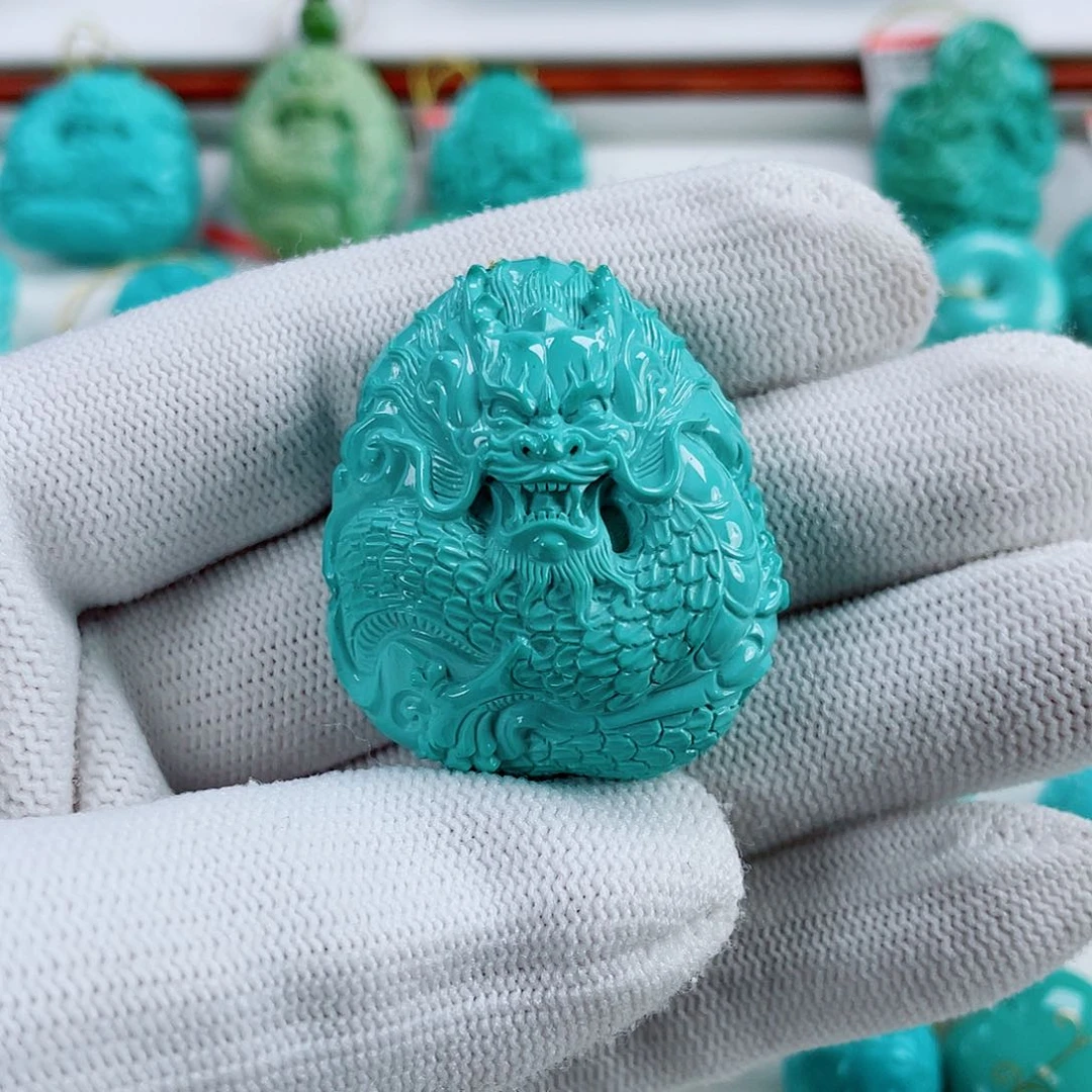 绿松石未镶嵌车挂