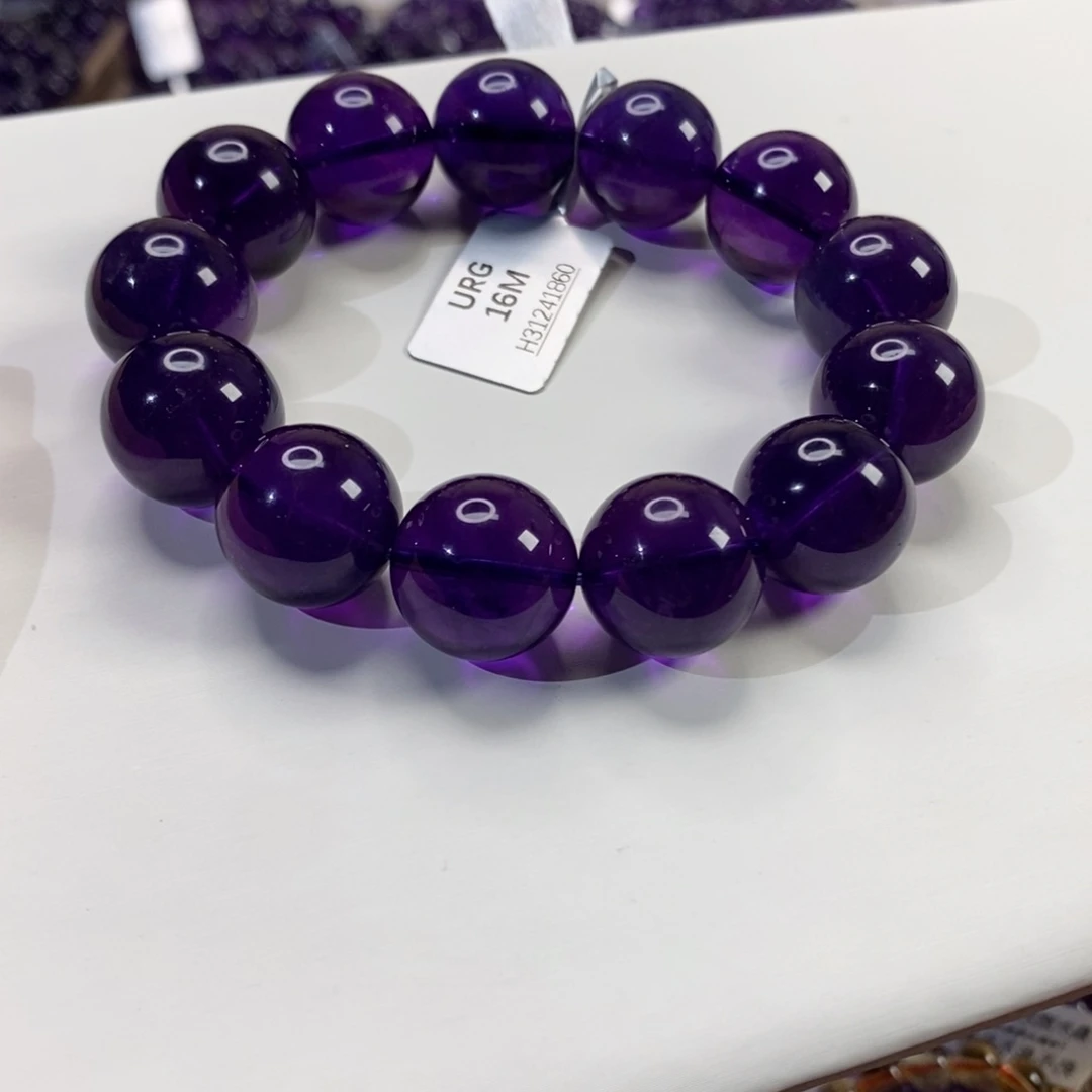 未镶嵌手链水晶16mm乌拉圭紫水晶