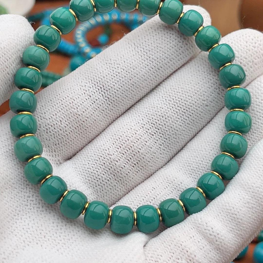 绿松石18K金镶嵌珠宝奇石