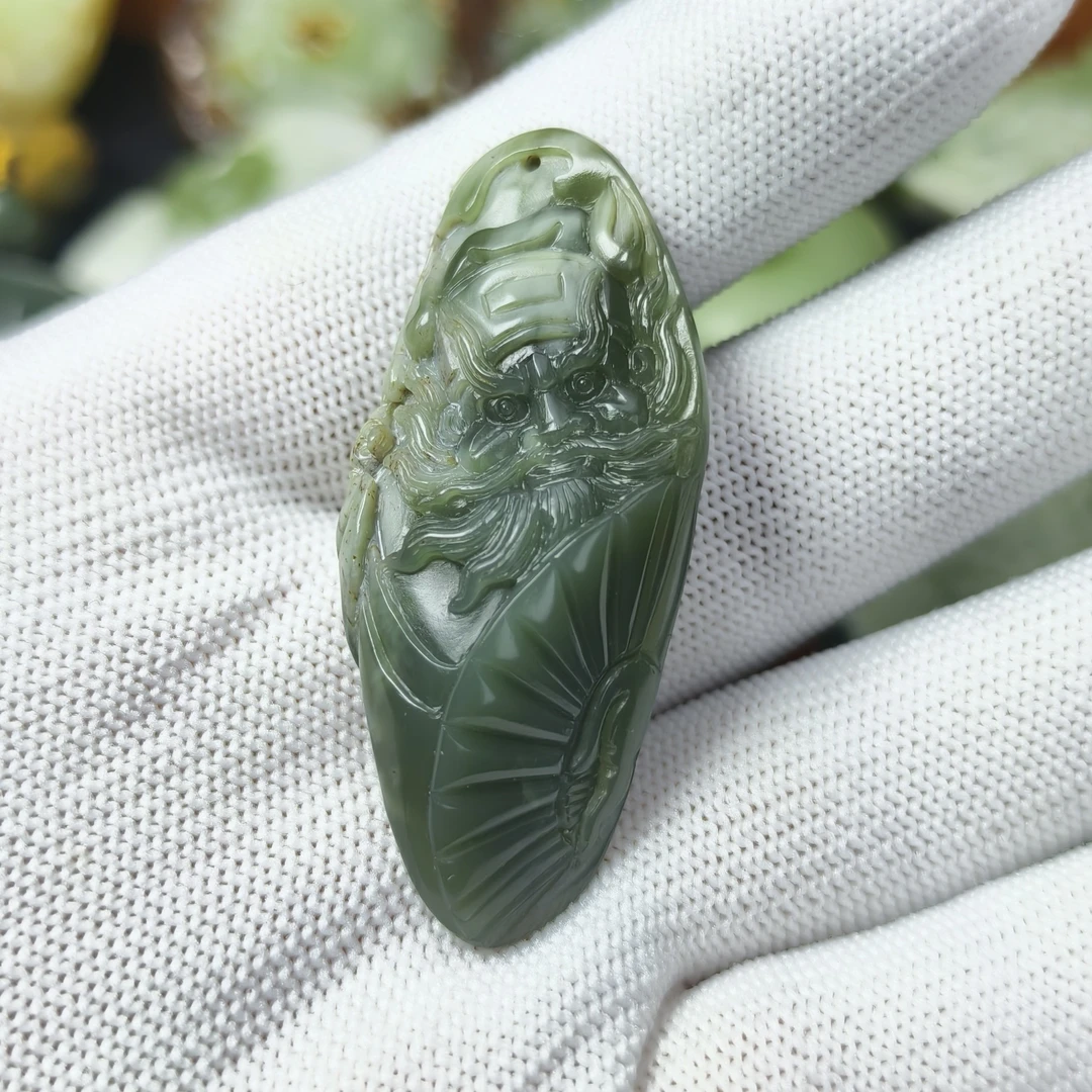 析木河磨玉。钟馗挂件