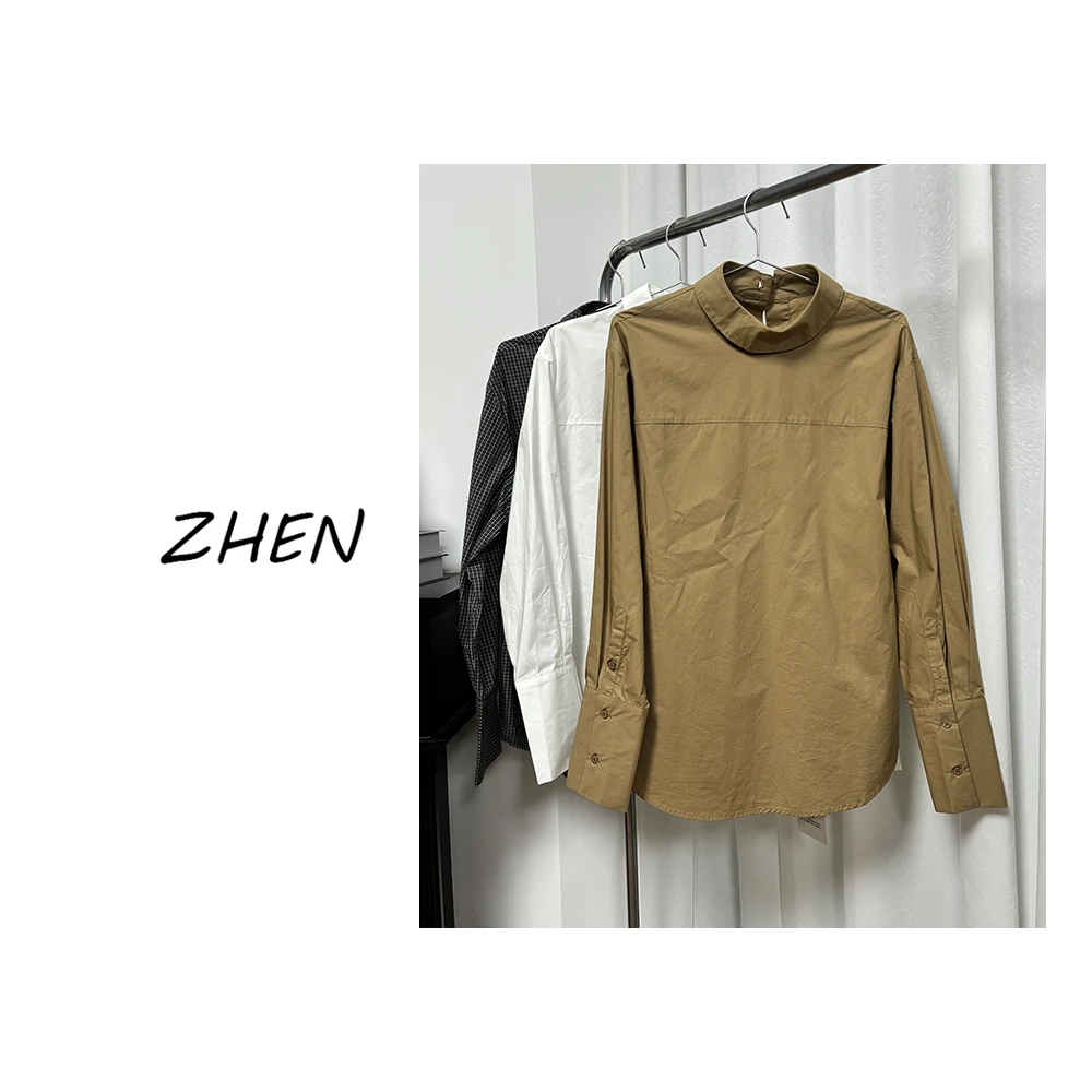【ZHEN】K1093 2025新款衬衫显瘦时尚百搭设计师轻奢款