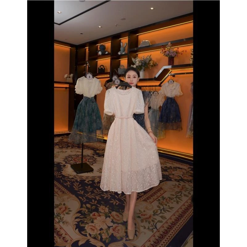 【M】夏季新款复古时尚百搭印花无袖连衣裙 GS-56008