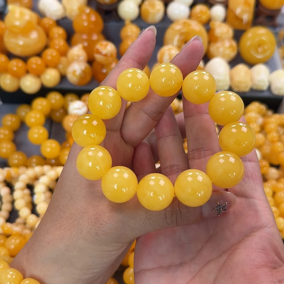 蜜蜡未镶嵌珠宝奇石同料19.7mm