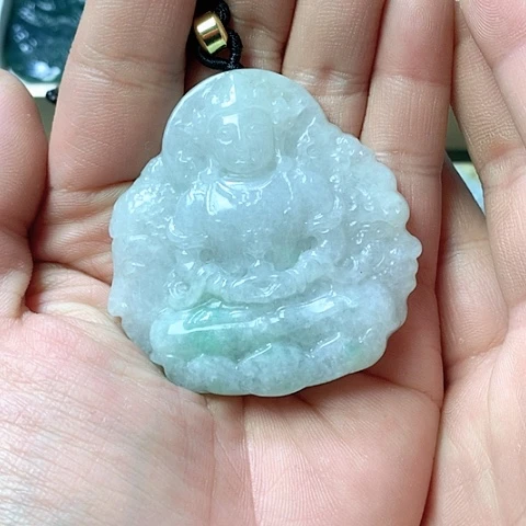 翡翠颈饰未镶嵌天然缅甸翡翠a货