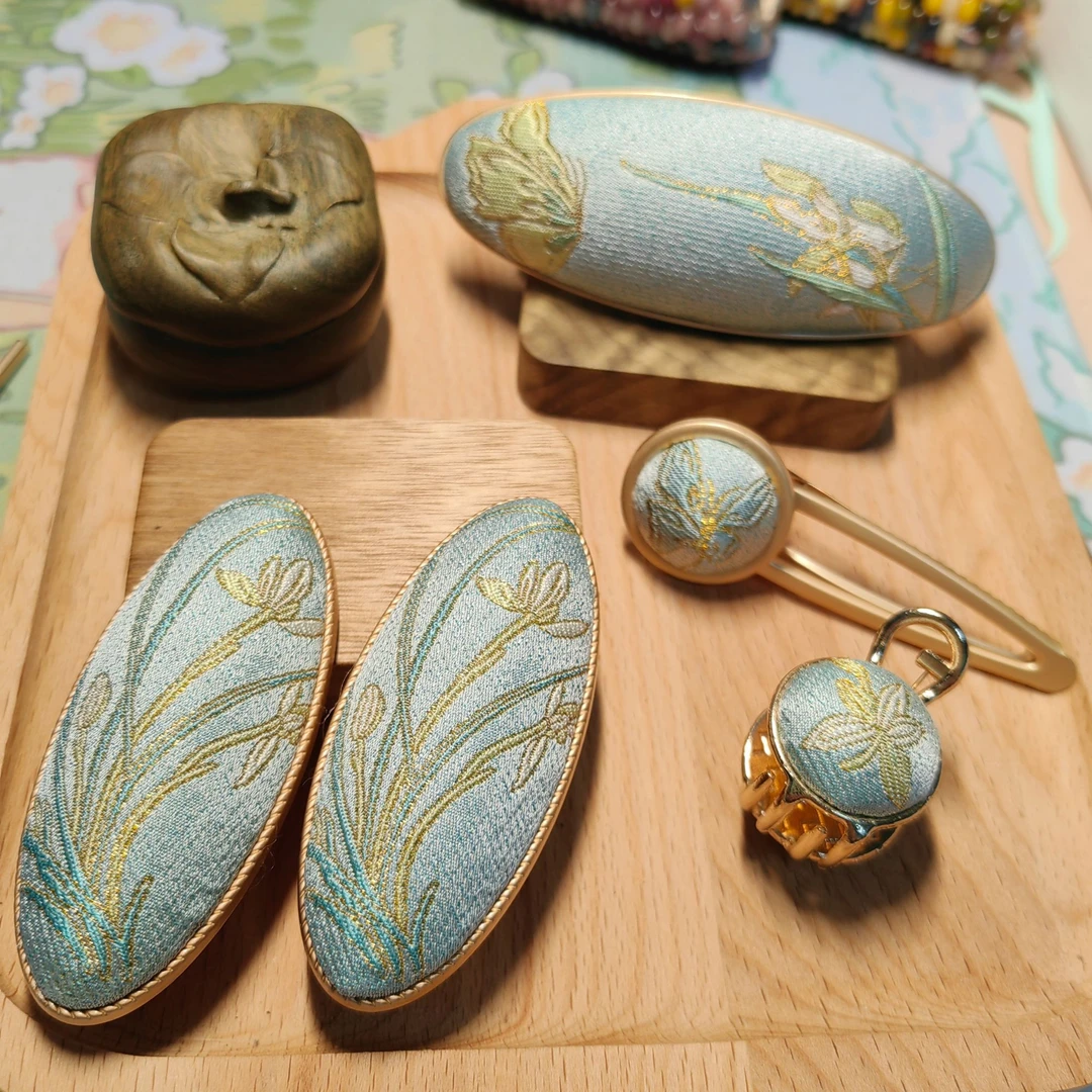 宋锦手工发卡 100+（手工制作不退不换）