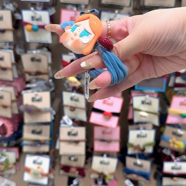 布艺非金属橘色哭娃蓝色面膜圈