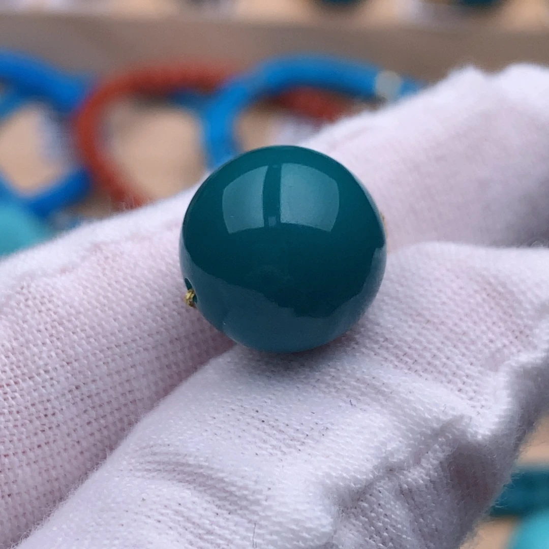 绿松石未镶嵌珠宝奇石13.5mm