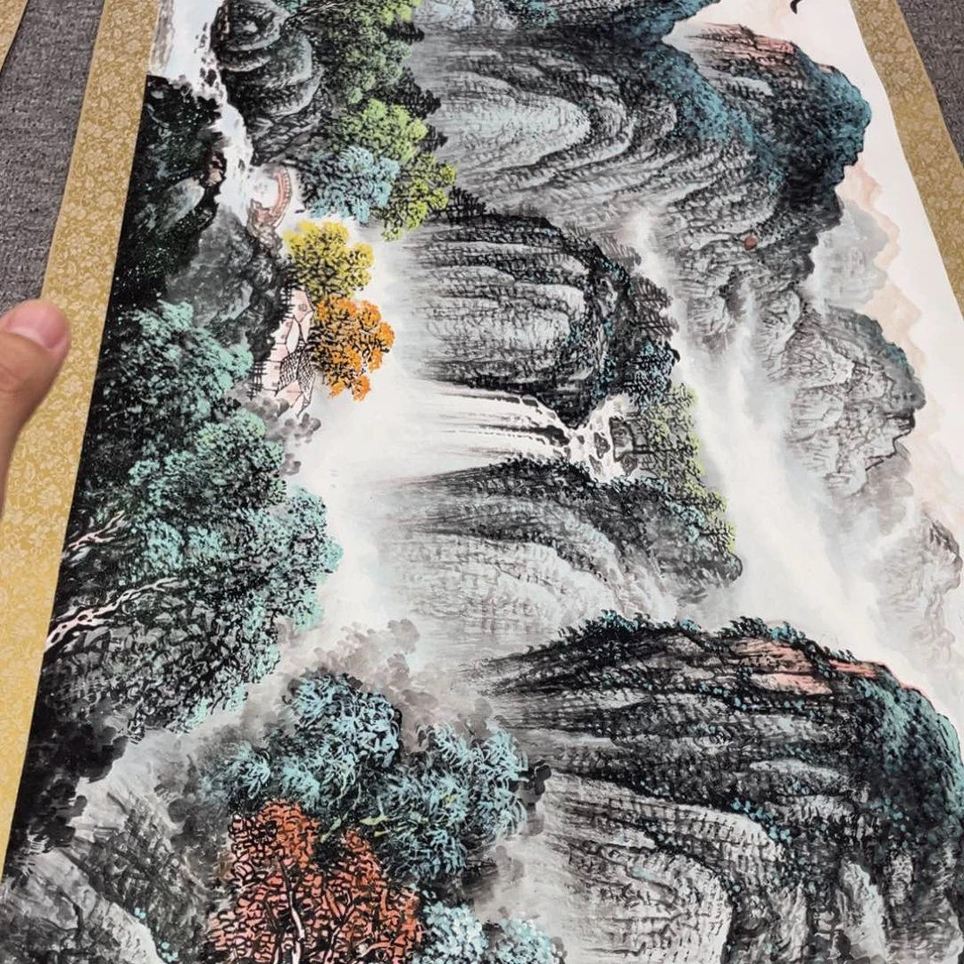 国画老师手笔手绘手y