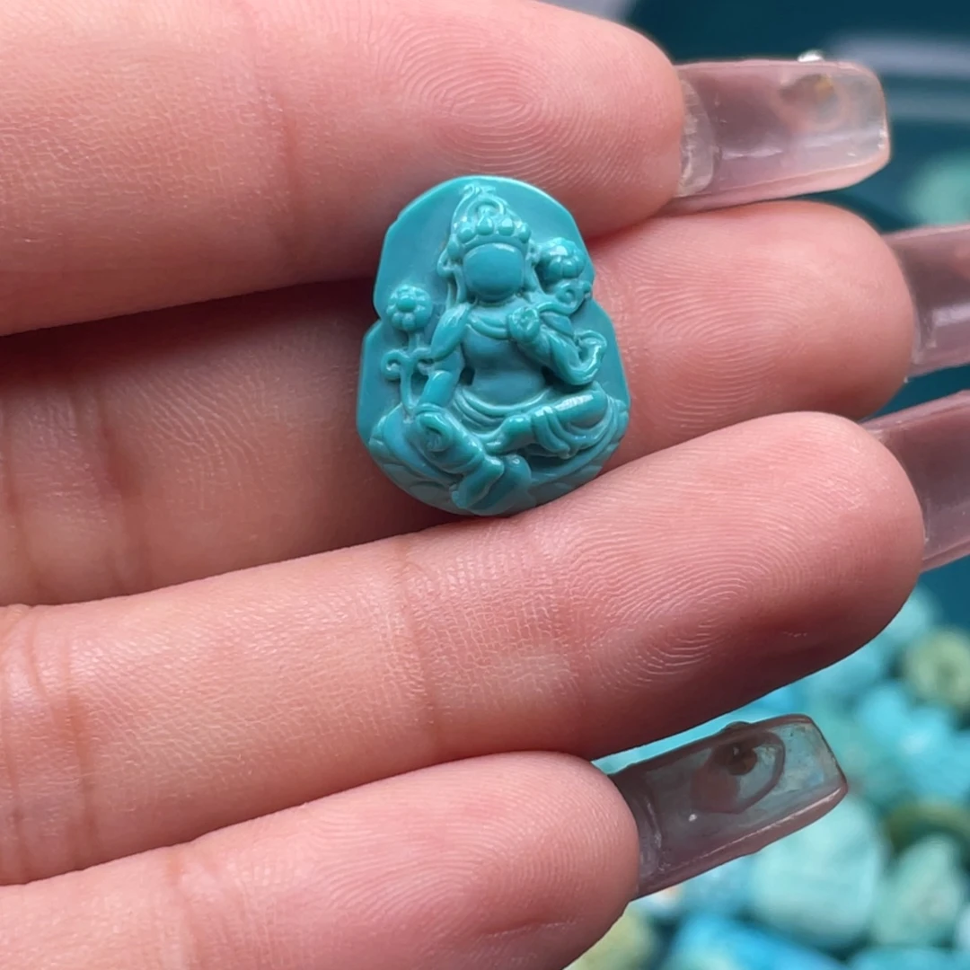 宁***远绿松石未镶嵌吊坠(不含链)