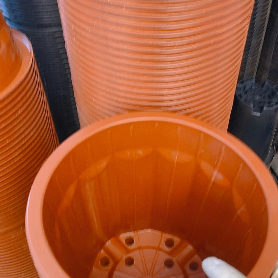 塑料新22公分红砖盆11个