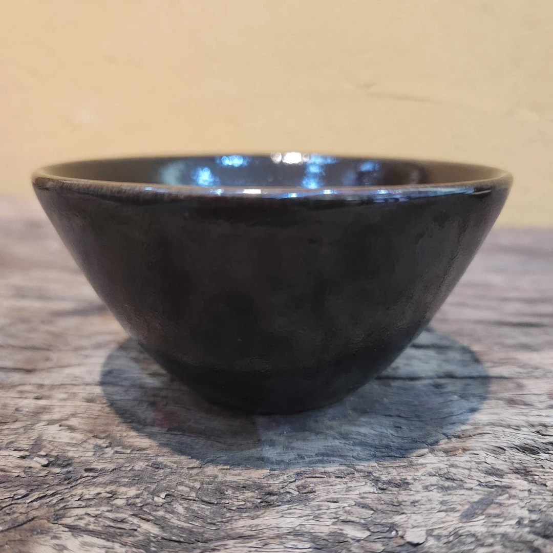 吉州窑天目木叶盏（柴窑烧制不倒翁）