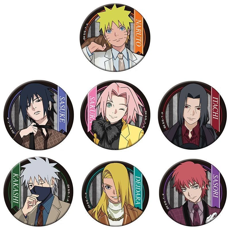 火影忍者NARUTO磨砂吧唧动漫周边鸣人佐助卡卡西徽章现货胸章礼物