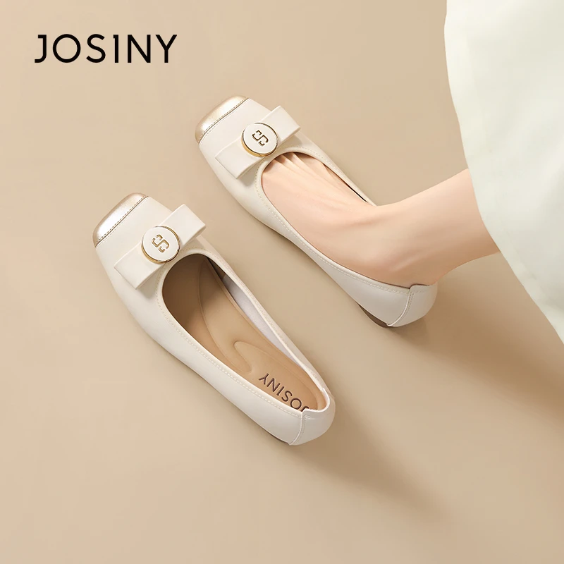 卓诗尼气质轻奢玛丽珍鞋2025夏季新款女士外穿休闲百搭流通勤单鞋