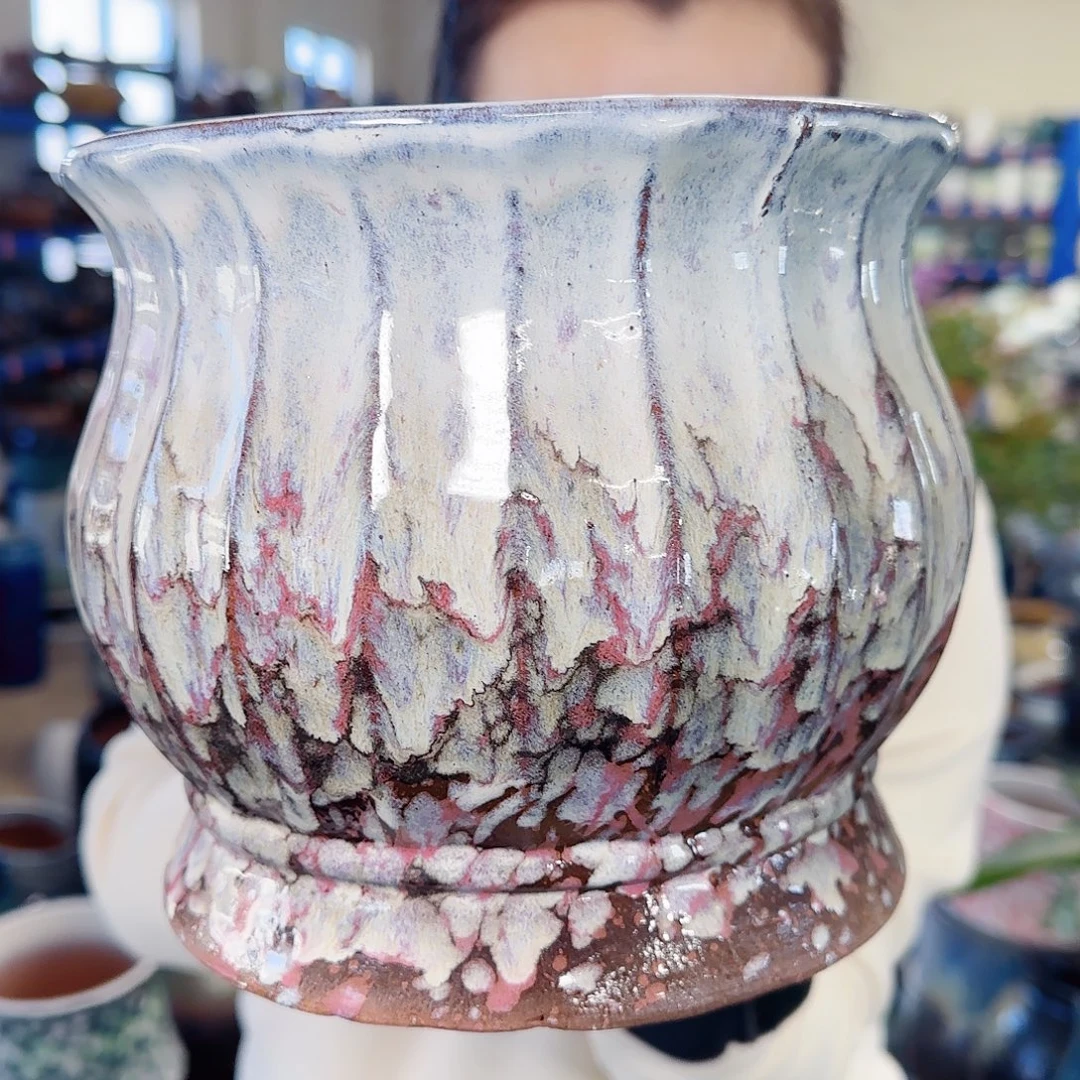 紫砂花盆高16口18