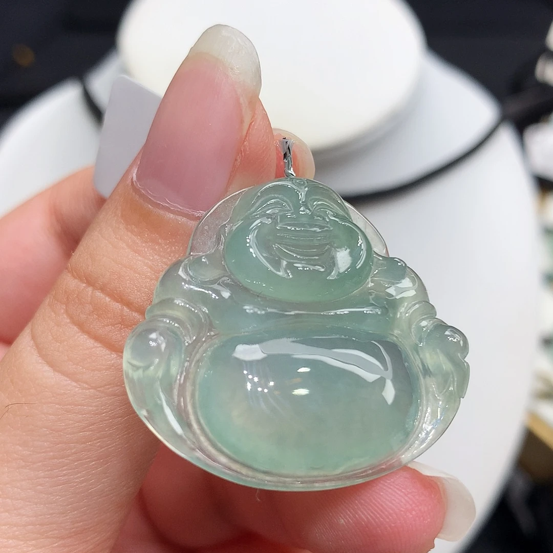 翡翠未镶嵌胸饰翡翠38，29.5/32.1/6.2