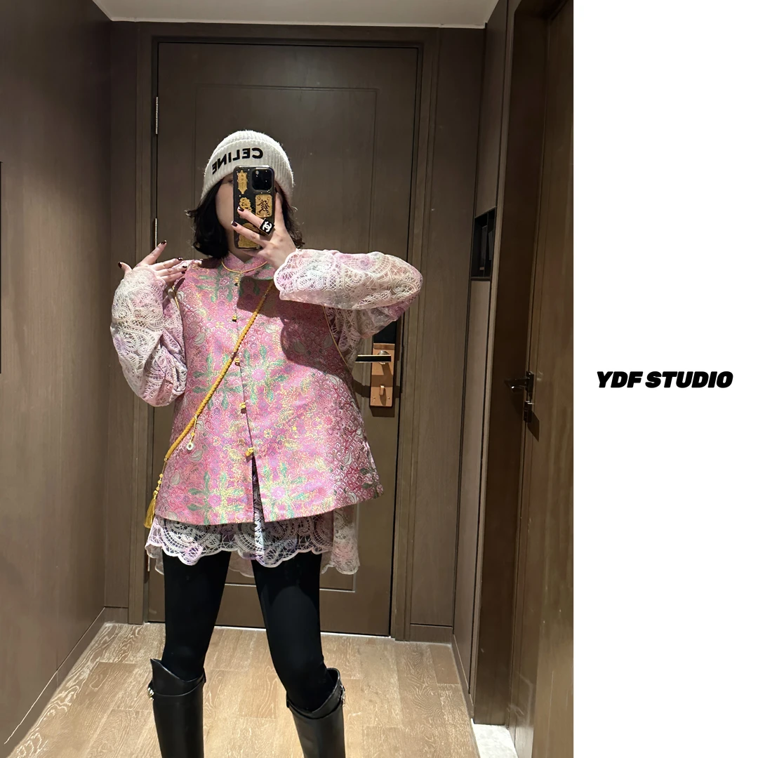 YDFSTUDIO小众【粉黛回忆】早春新中式国风时尚气质百搭减龄马夹