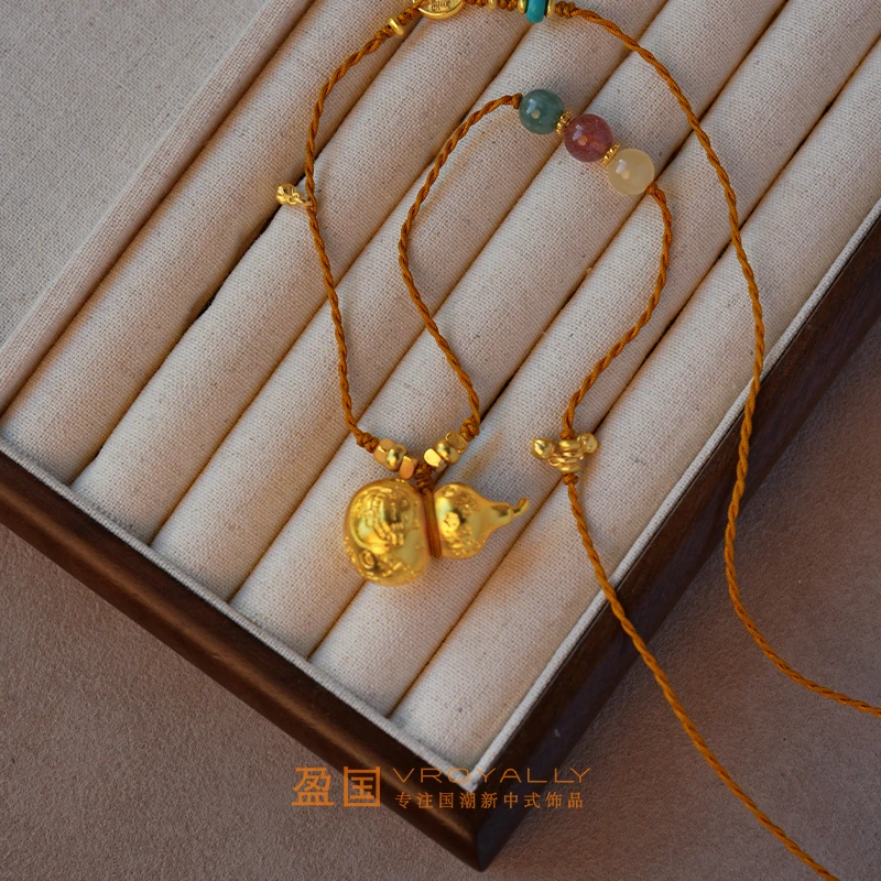 铜合金琉璃吊坠 【福运绵长】福禄葫芦新中式中国风设计感森系吊坠