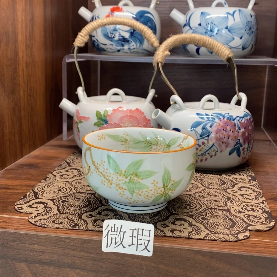 釉下彩老陶泥手工绘制