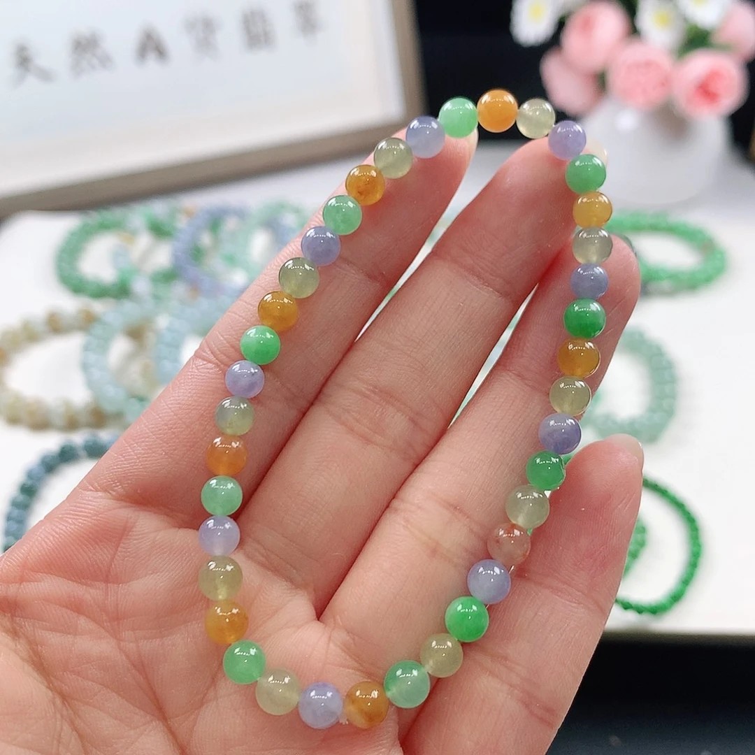 未镶嵌手链翡翠手链5mm