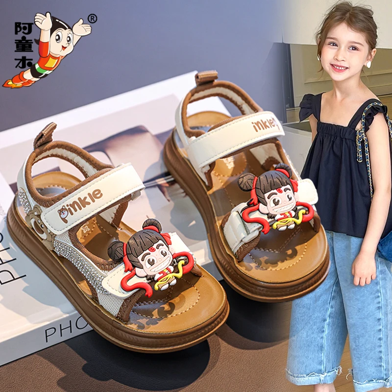 阿童木儿童哪吒凉鞋男童沙滩鞋2025新款夏季软底防滑凉拖男孩露趾