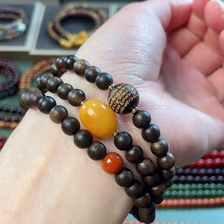 沉香手串0.6红土沉香手串