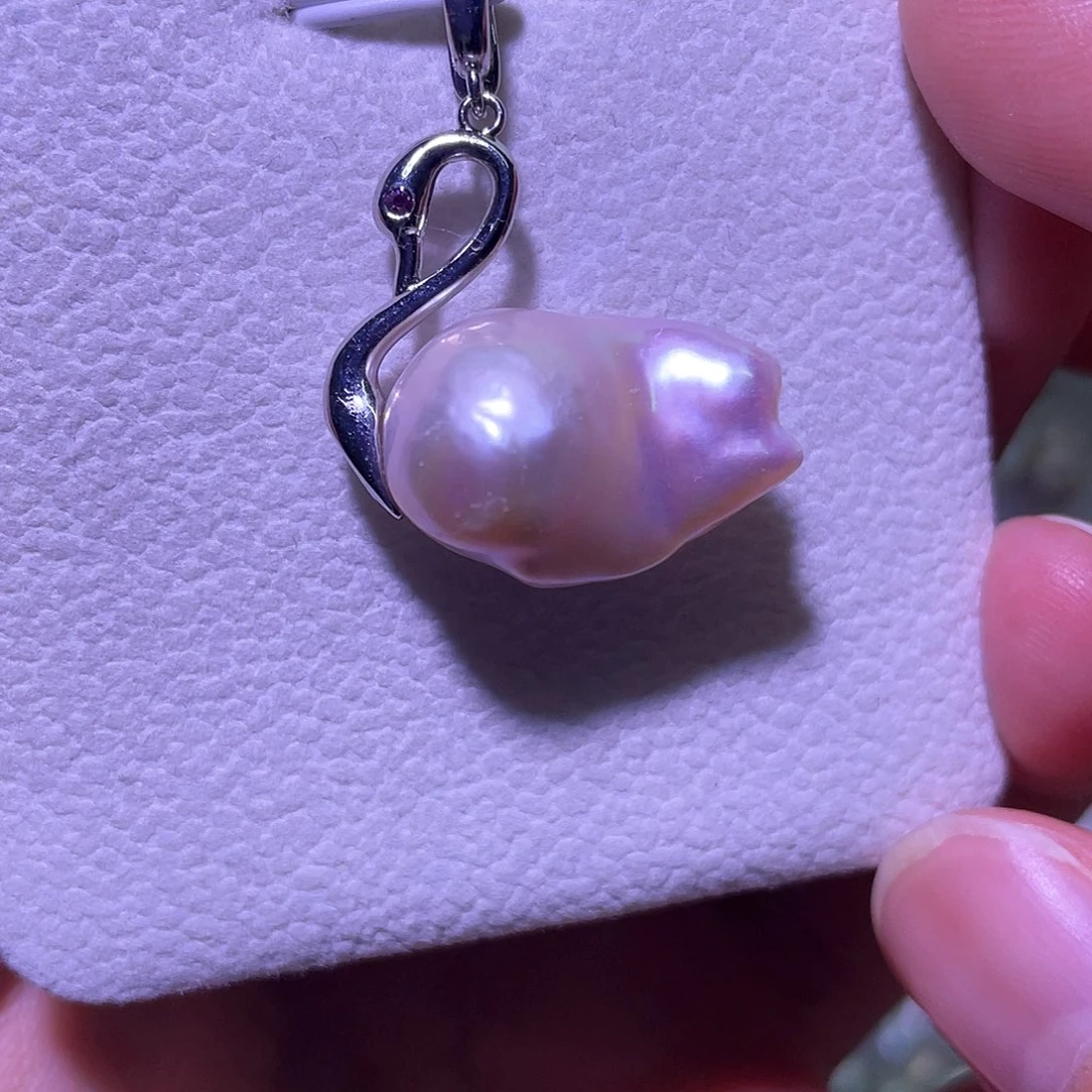 淡水珍珠合金天然淡水珍珠吊坠