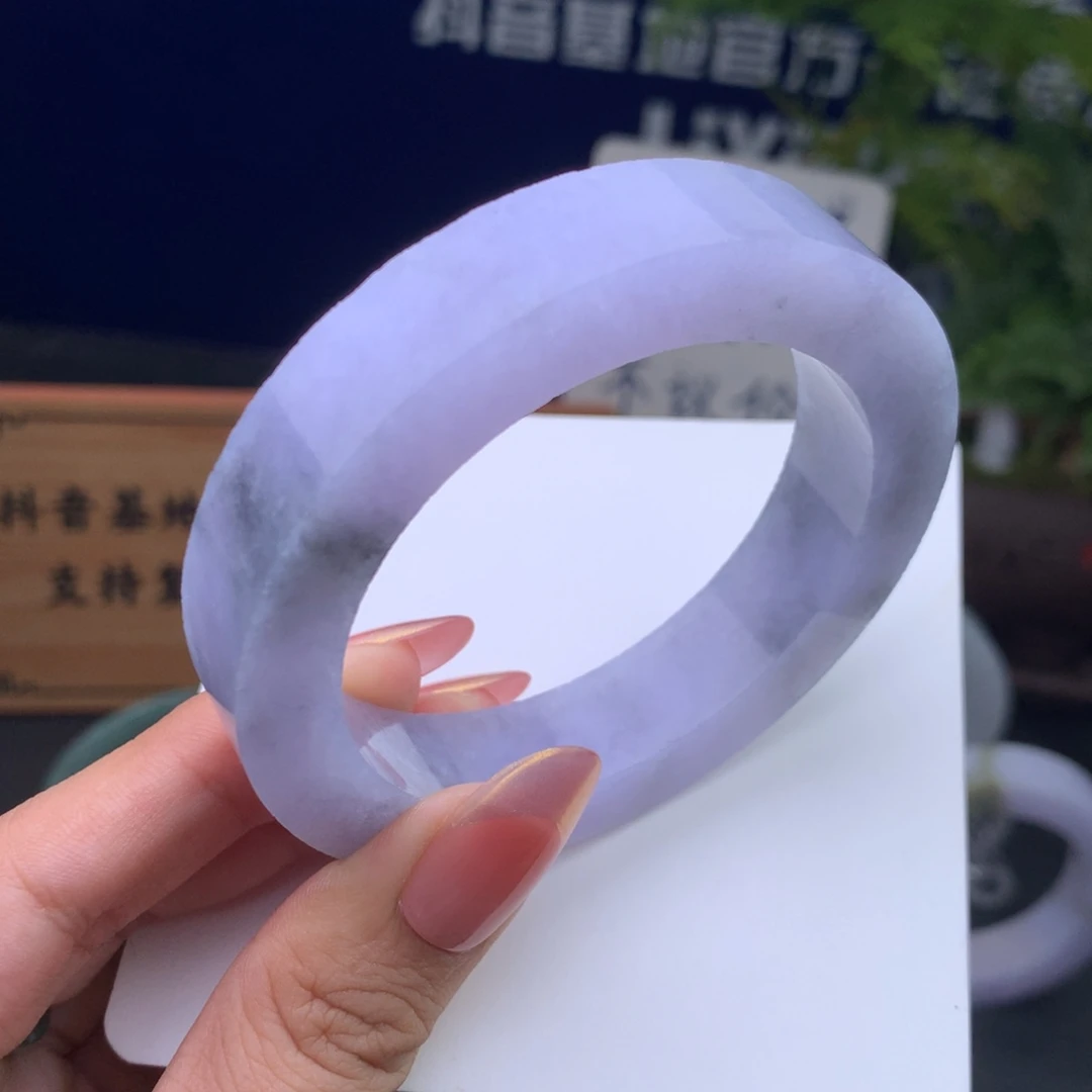 定制翡翠手镯未镶嵌冰紫乌鸡