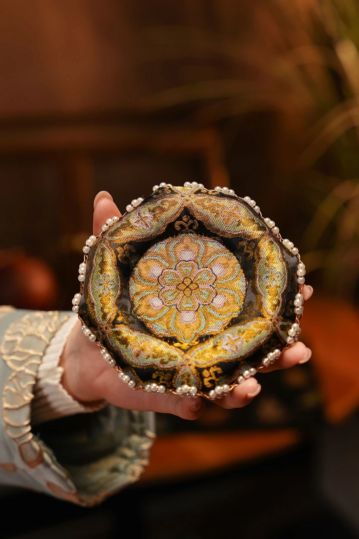 伴斤茶舍  珍珠花朵壶窝手工杯垫茶道配件茶杯垫防烫