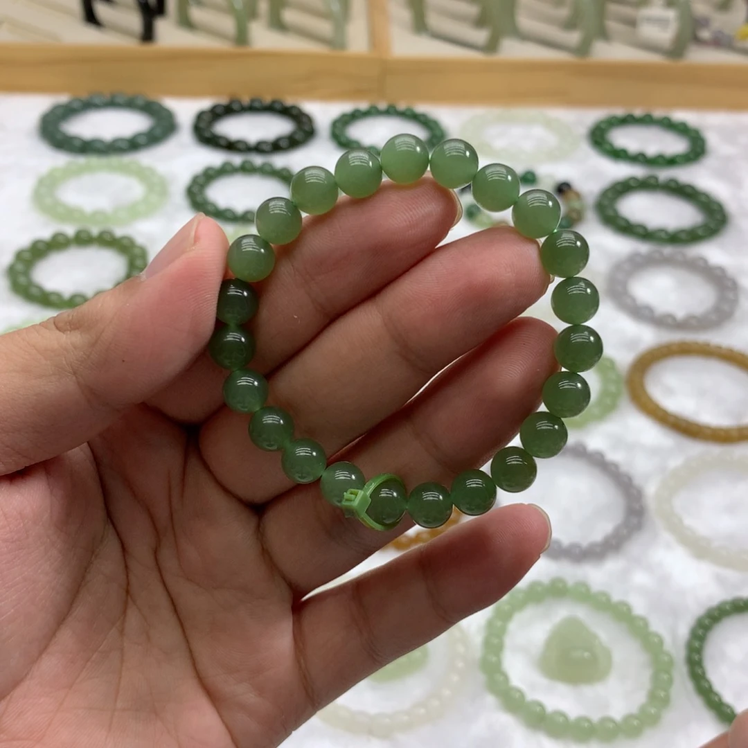 未镶嵌手串和田玉（湖水绿8）