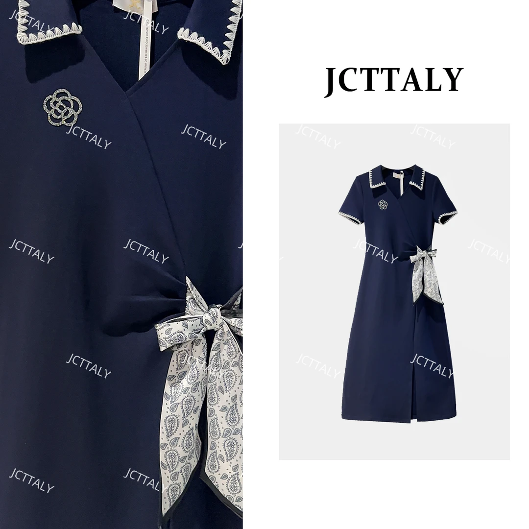 【宠粉价】显瘦长裙V领夏山本风连衣裙时尚裙子小众设计感JC-A4022