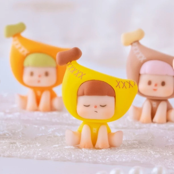 【拆袋】不二4.0蕉小可爱系列萌粒潮玩盲盒可爱摆件香蕉礼物盲袋