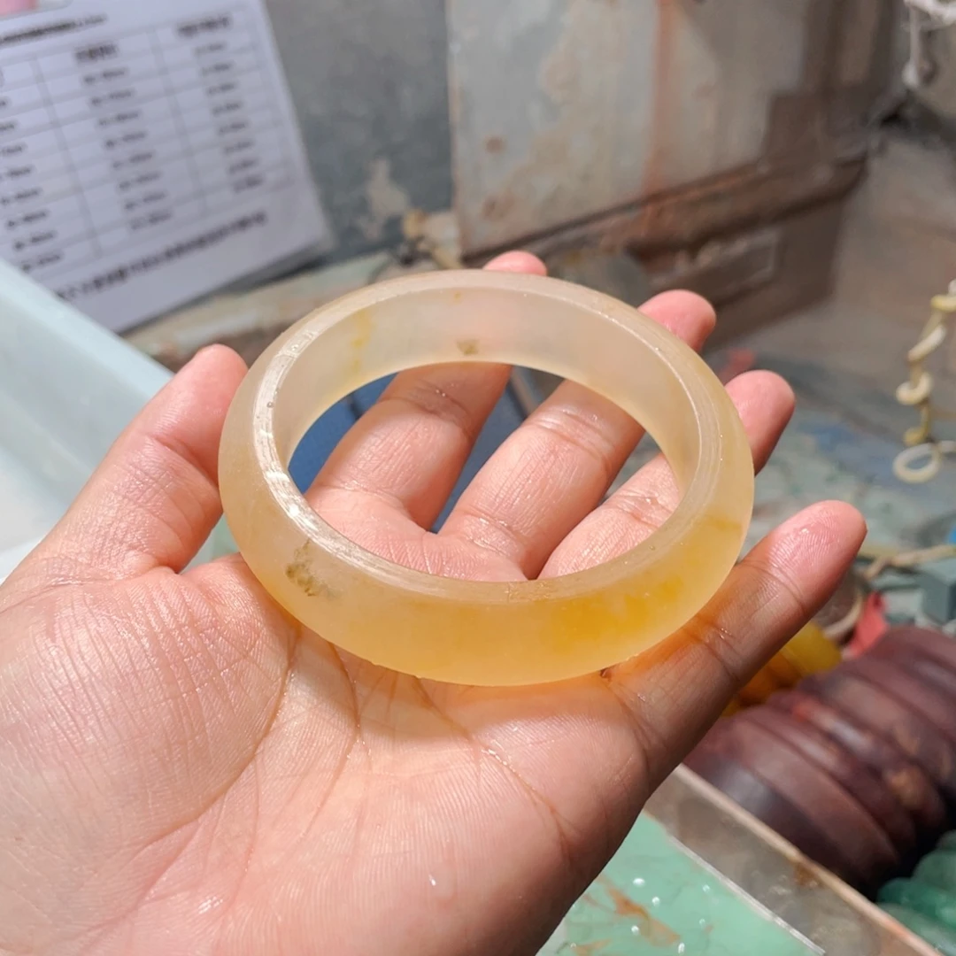 心***廿未镶嵌手镯石英质玉定制加工