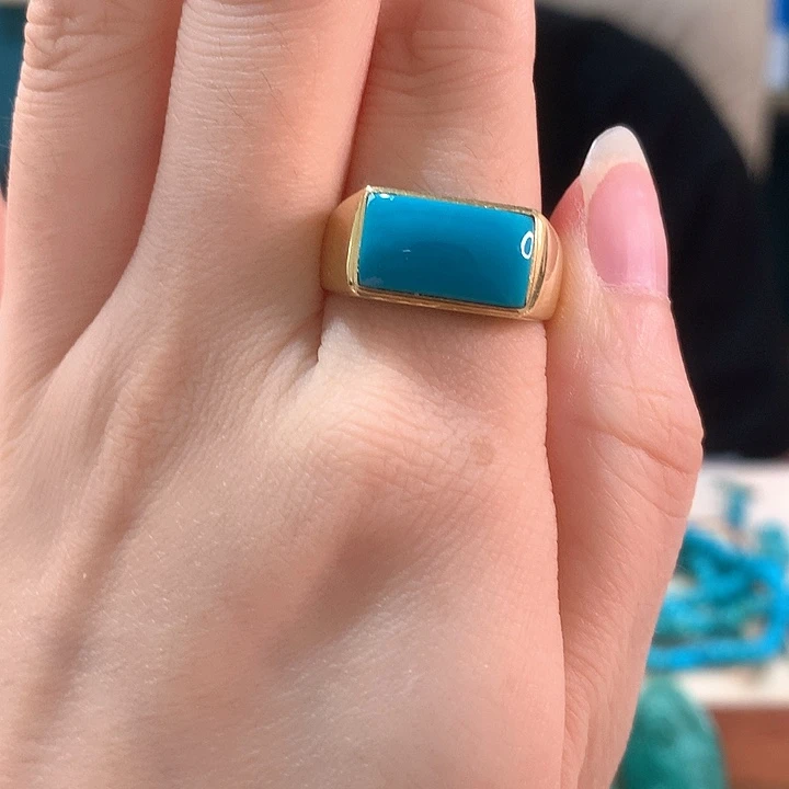 18K金镶嵌绿松石珠宝奇石