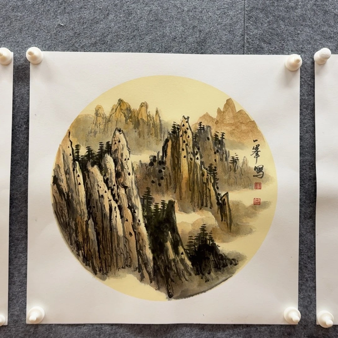 国画闫老师50斗方山水