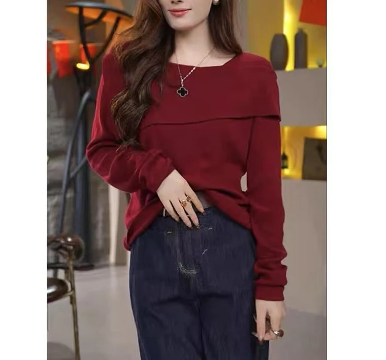 大码女装2025秋季新款毛衣显瘦女时尚毛针织衫套头常规款3761