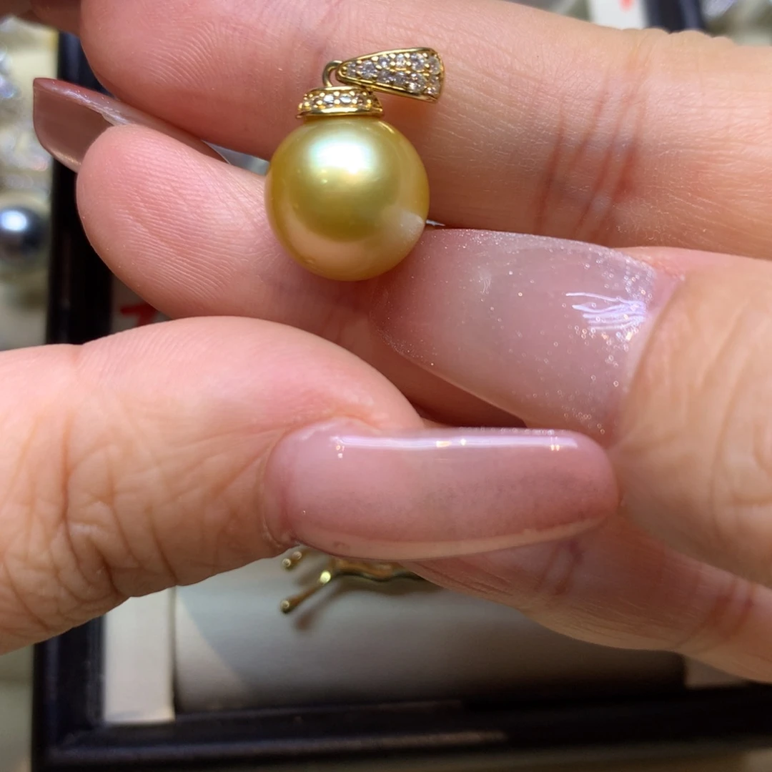 颈饰银S925镶嵌海水珍珠