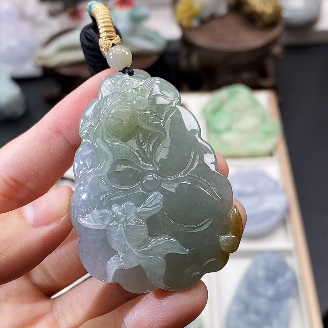 翡翠未镶嵌颈饰逍***家缅甸翡翠a货