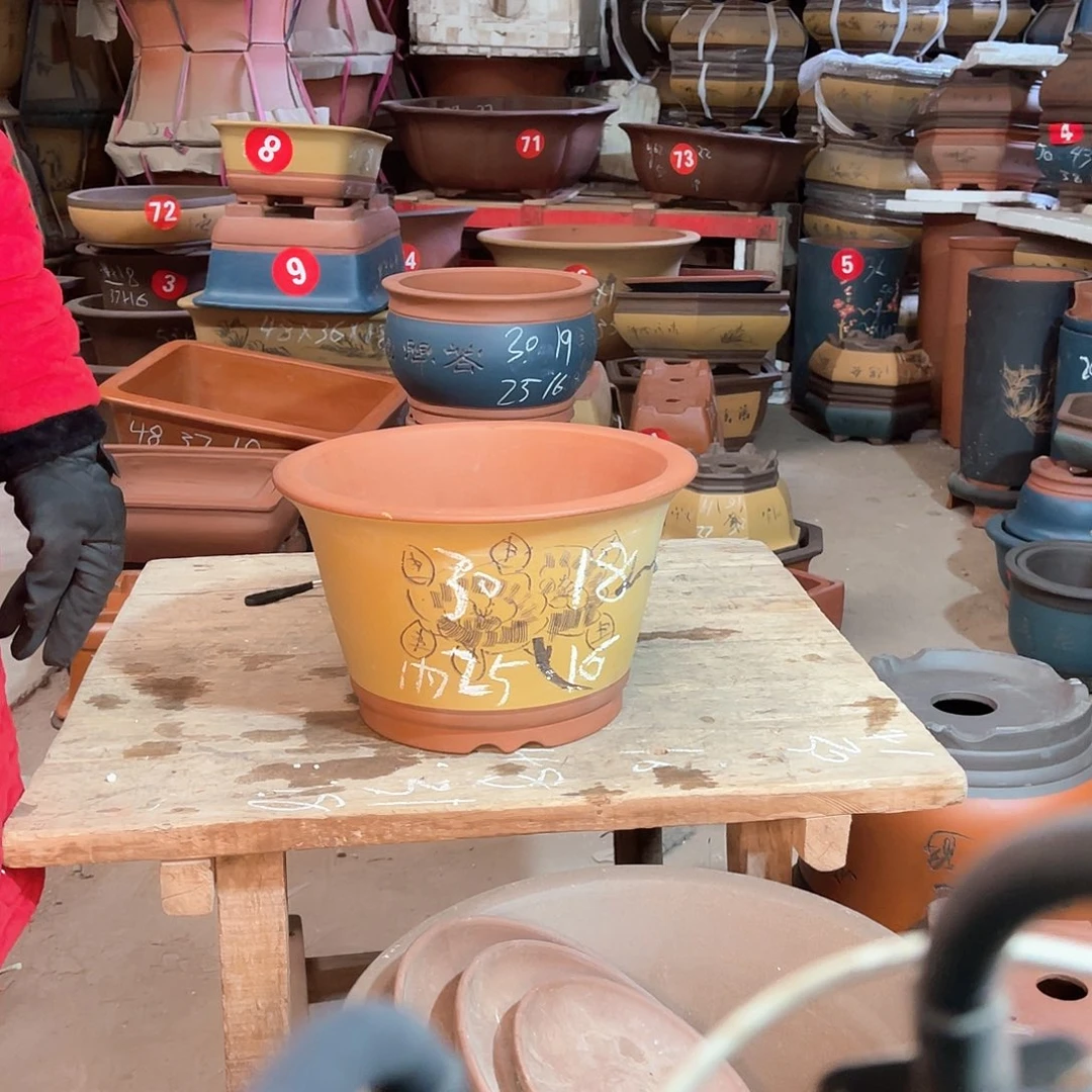 紫砂花盆斗方盆一个