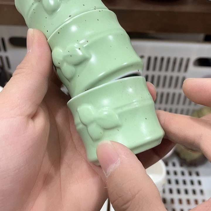 陶瓷茶具全部清清完回家过年