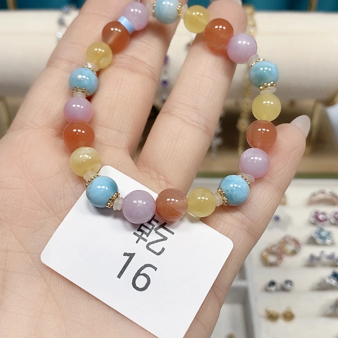 针钠钙石（海纹石）合金手链