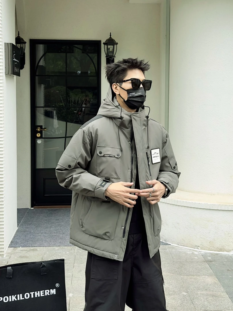 *绿色#情侣加厚羽服外套Y9951