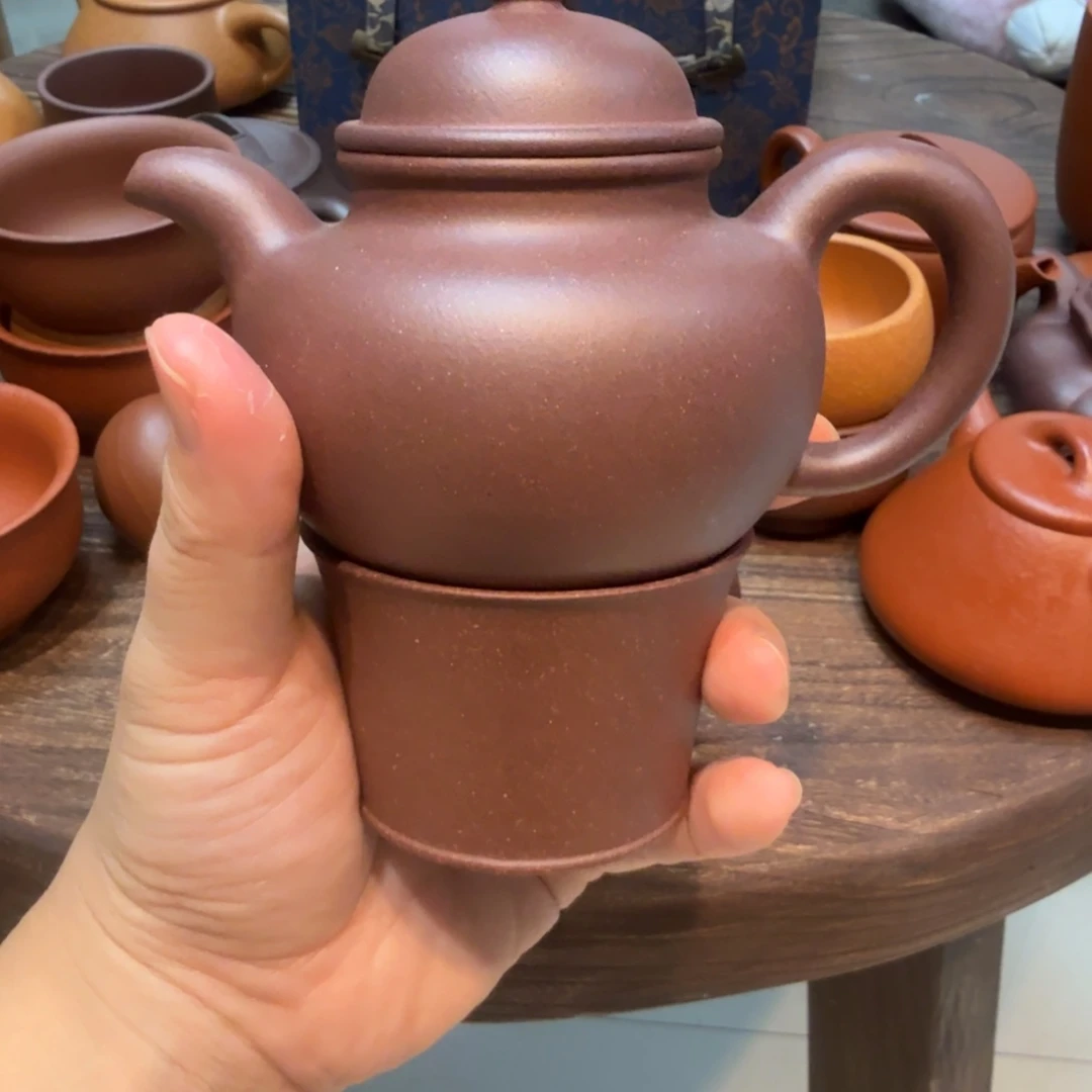 玫***豆紫砂茶壶小郭紫砂