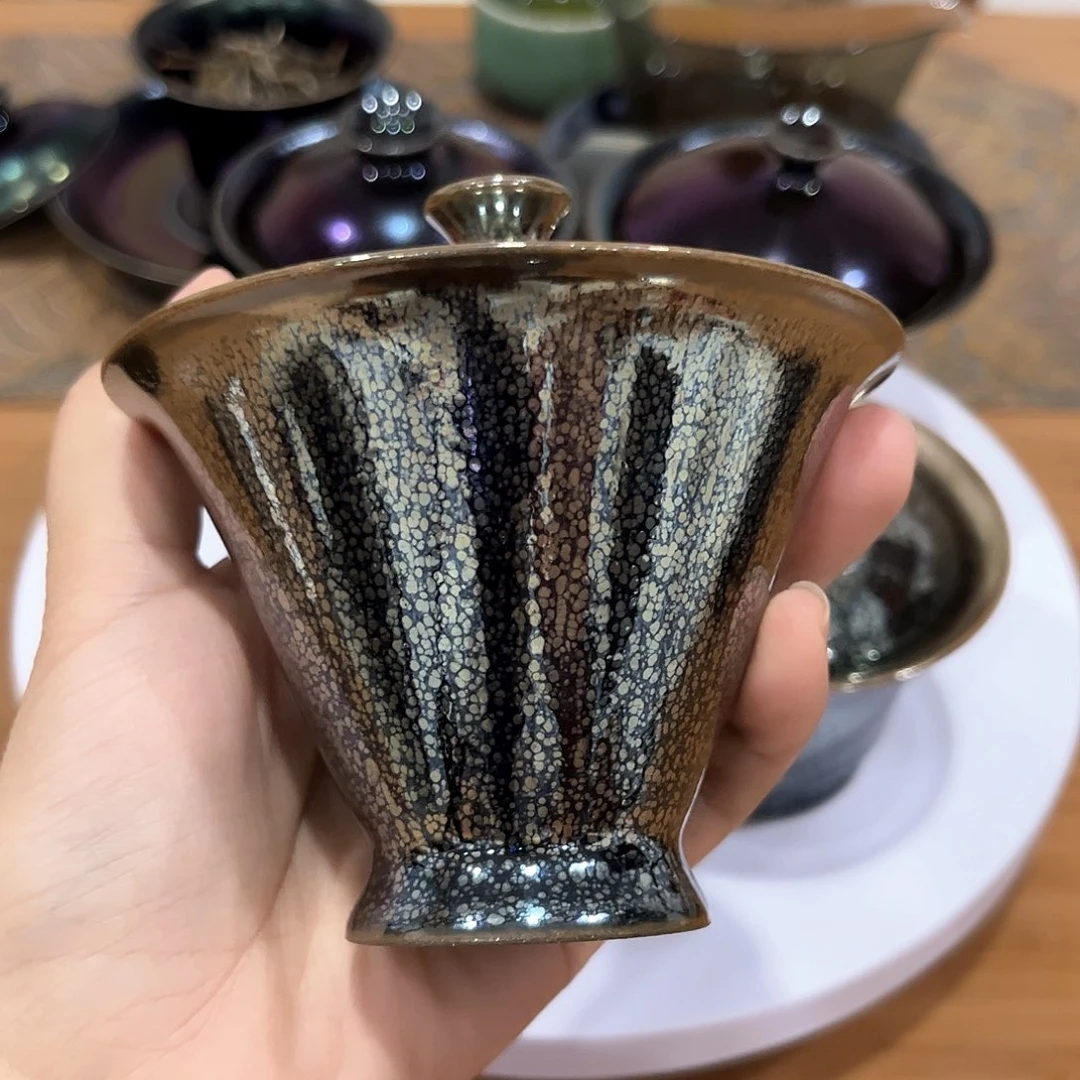 茶盏女匠罗希超薄胎知足二才盖碗