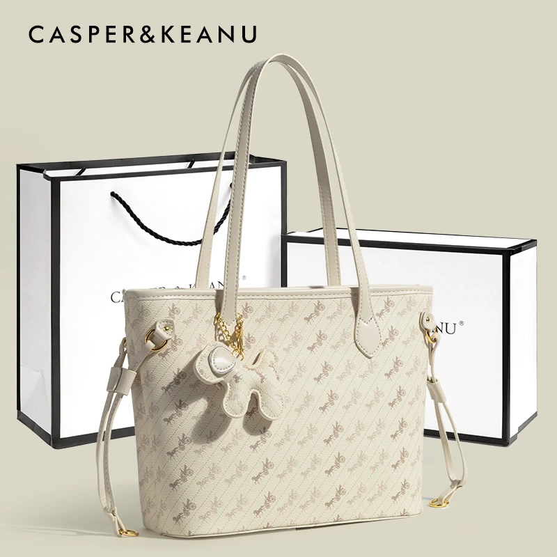 CASPER&KEANU轻奢时尚单肩包2025新款百搭腋下包大容量通勤托特包