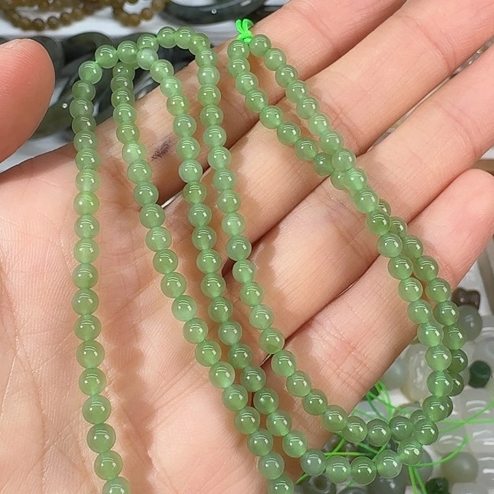 和田玉（碧玉）未镶嵌颈饰4mm