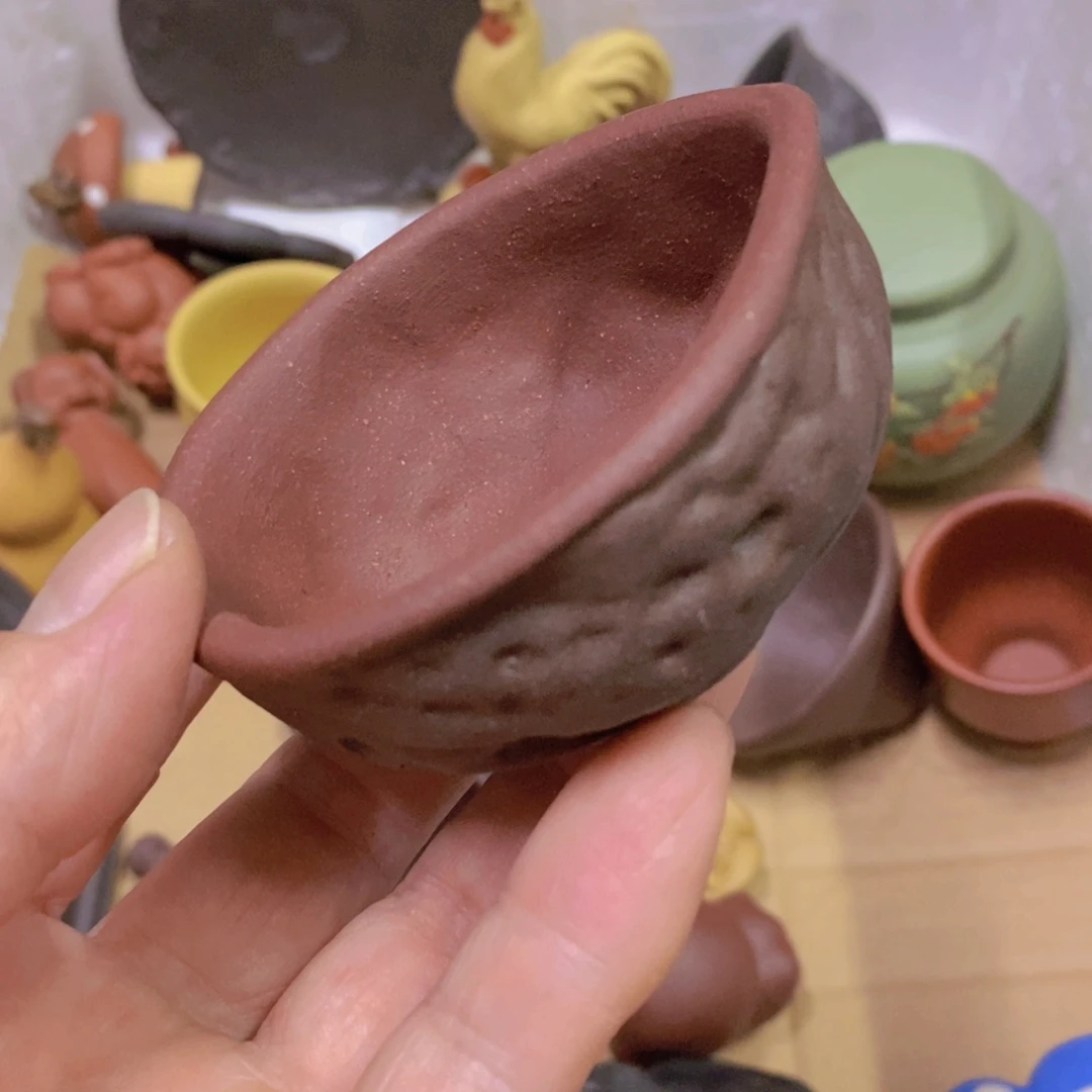 茶杯绿泥紫砂紫砂