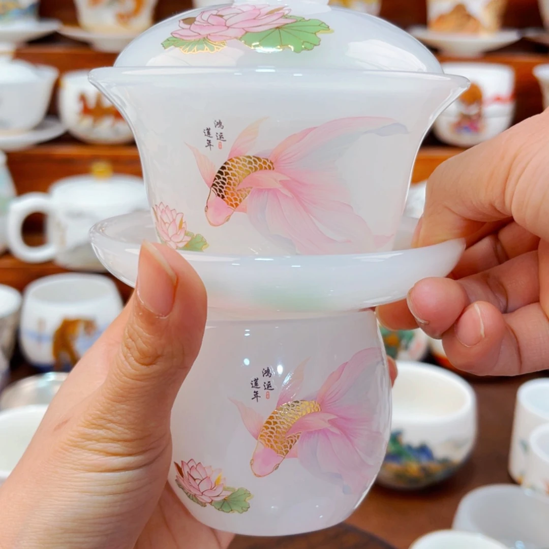 【闪购商品】高货羊脂玉瓷陶瓷茶具