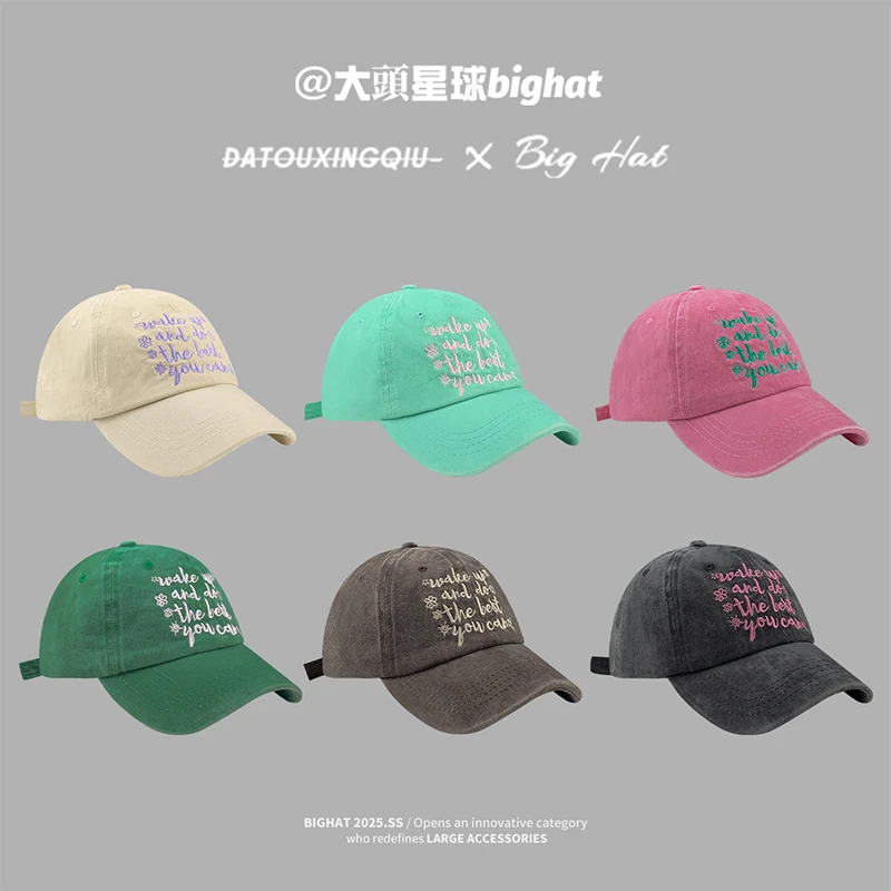 字母标大头显脸小棒球帽2025年春新款鸭舌帽
