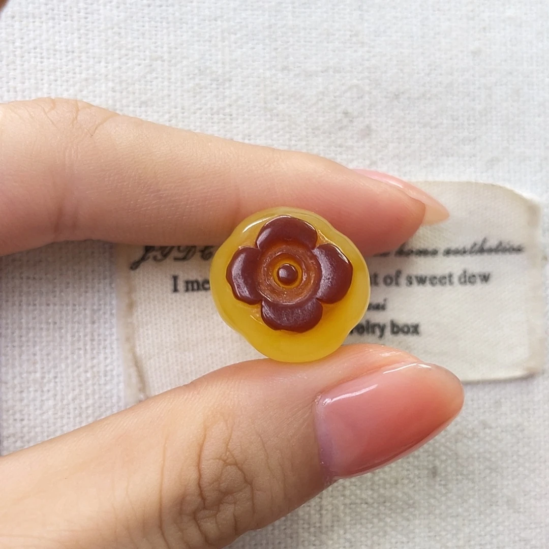 未镶嵌琥珀珠宝奇石柿子